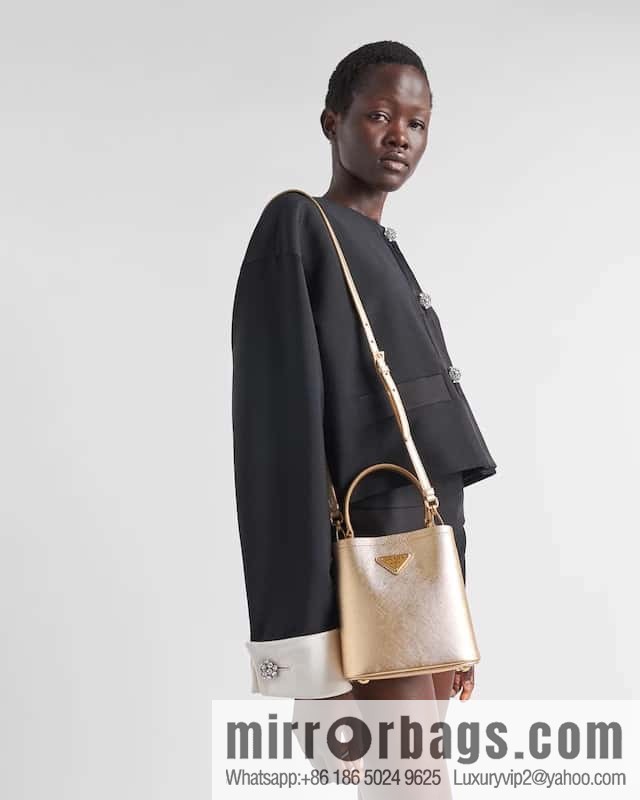 PRADA new color bucket bag 🎉 1BA373 gold