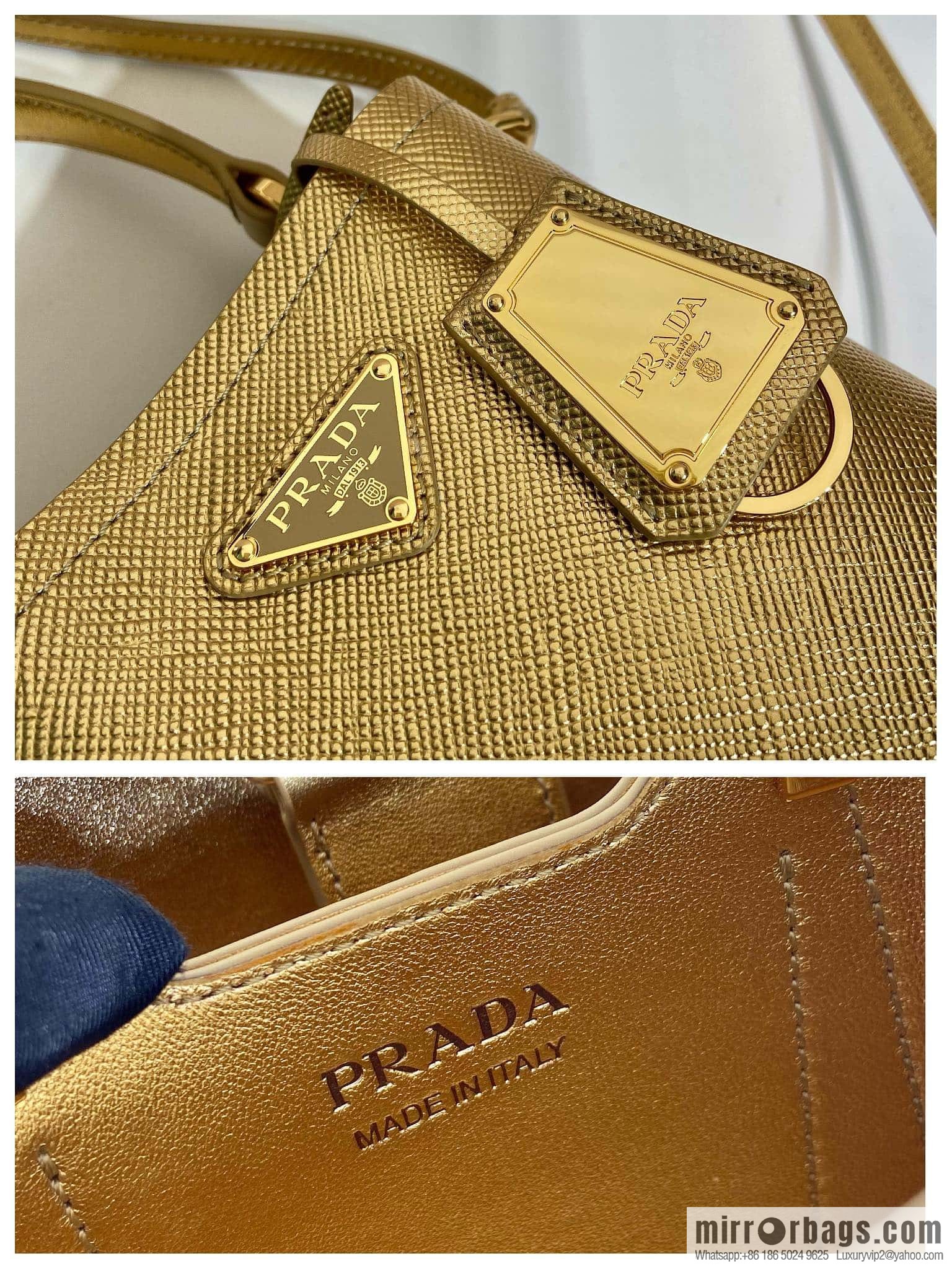 PRADA new color bucket bag 🎉 1BA373 gold