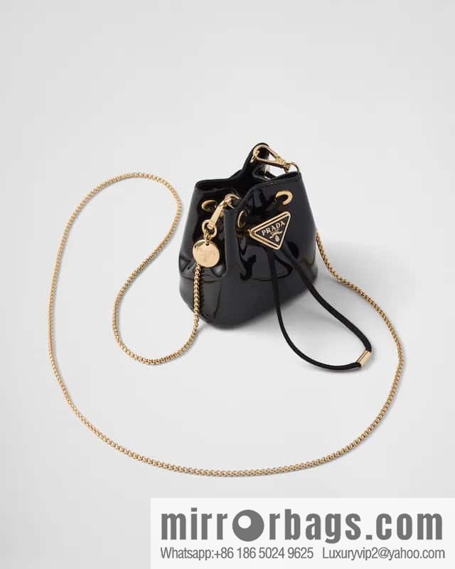PRADA patent leather bucket 🎉 1NR016 black
