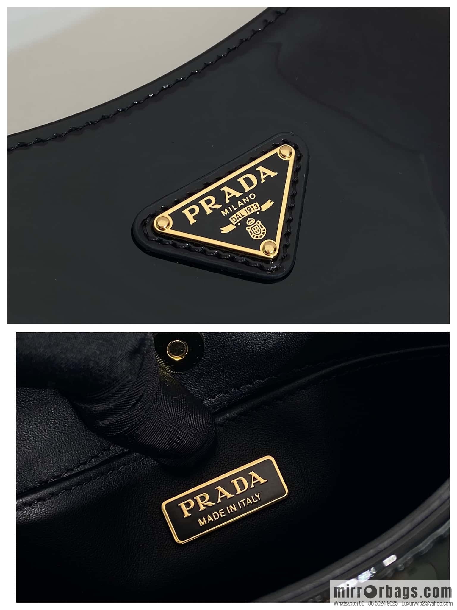 PRADA patent leather armpit bag 🎉🎉 1BC169 black