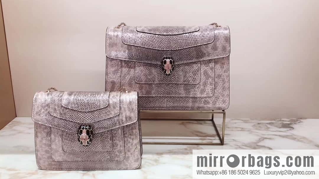 BVLGARI Bulgari Sprpenti Forever Snakeskin Oblique Span Bag 27.5CM 383262