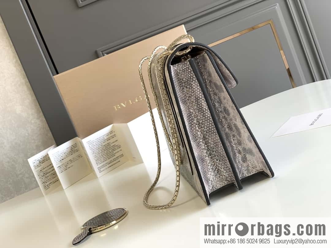BVLGARI Bulgari Sprpenti Forever Snakeskin Oblique Span Bag 27.5CM 383262