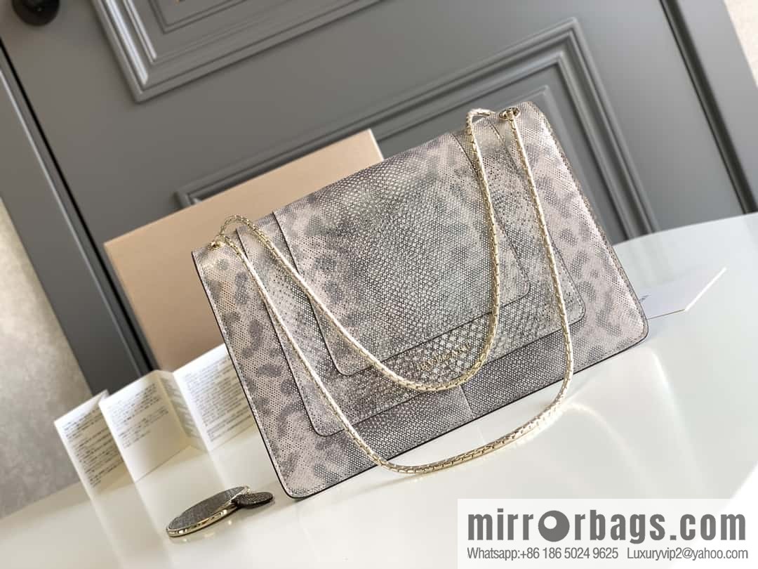 BVLGARI Bulgari Sprpenti Forever Snakeskin Oblique Span Bag 27.5CM 383262