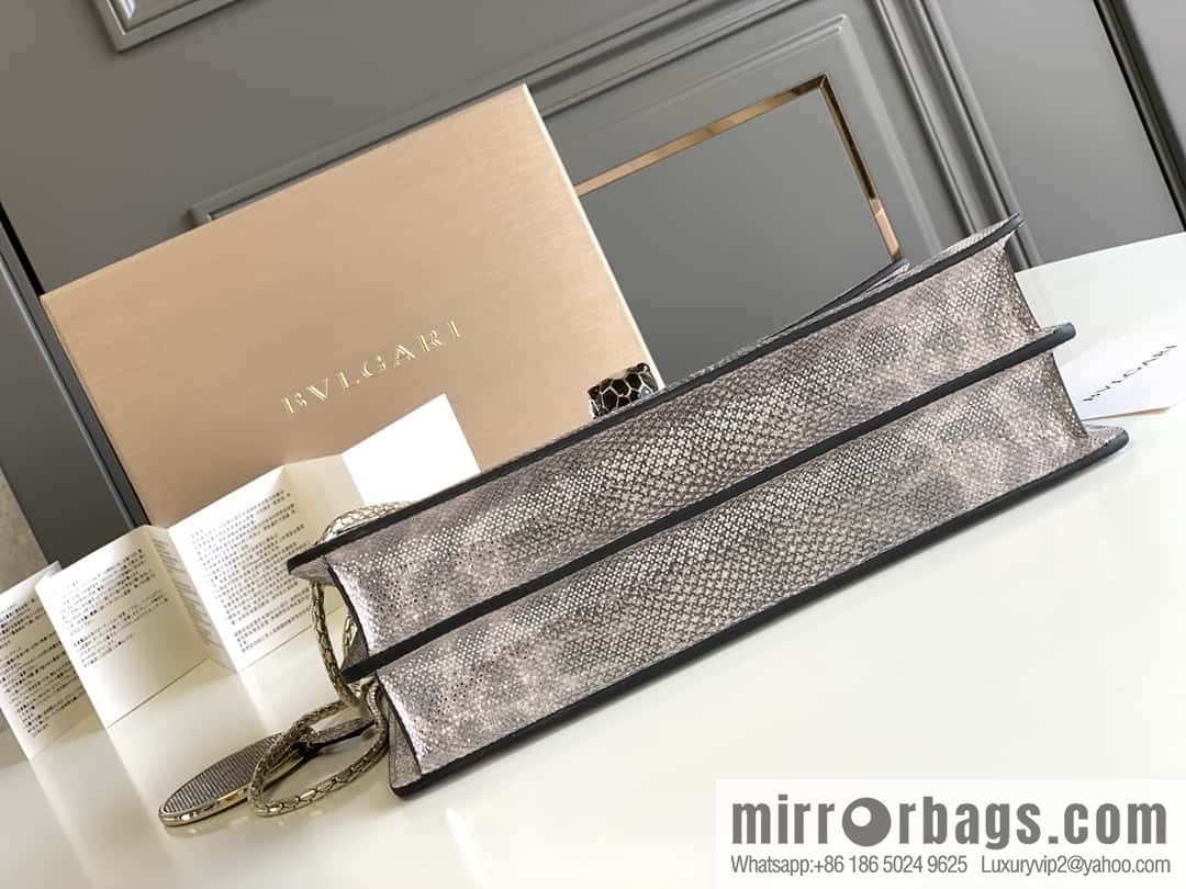 BVLGARI Bulgari Sprpenti Forever Snakeskin Oblique Span Bag 27.5CM 383262