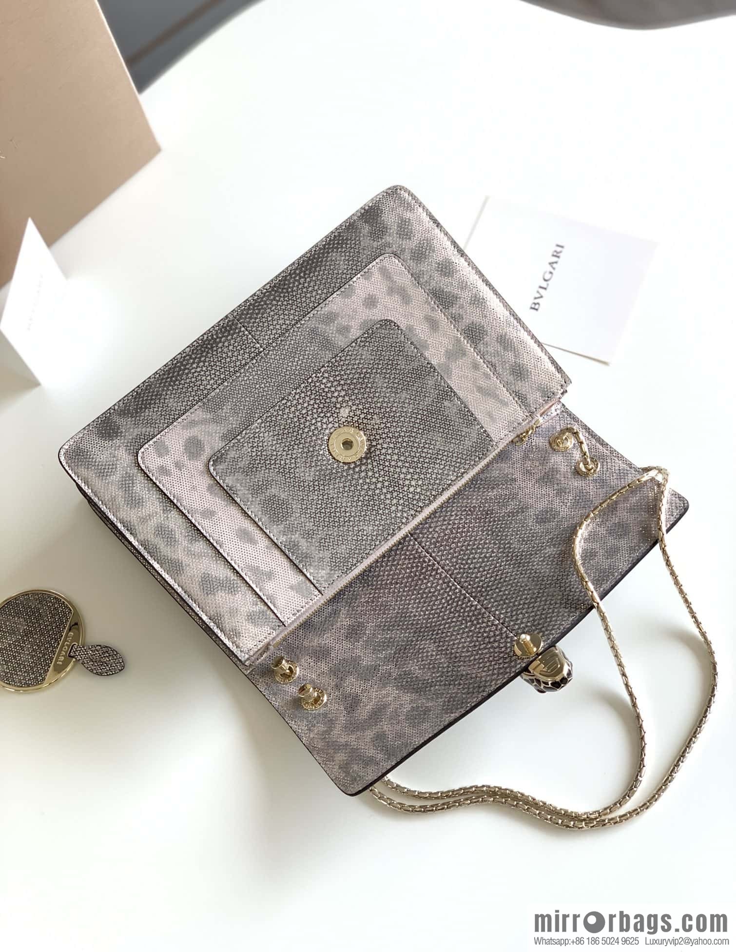 BVLGARI Bulgari Sprpenti Forever Snakeskin Oblique Span Bag 27.5CM 383262