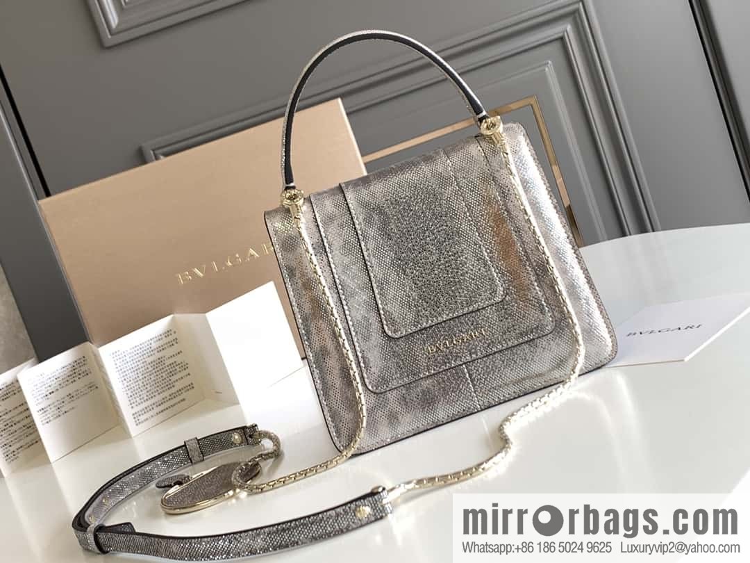 BVLGARI Bulgari Sprpenti Forever snake skin tote bag 18CM 383292
