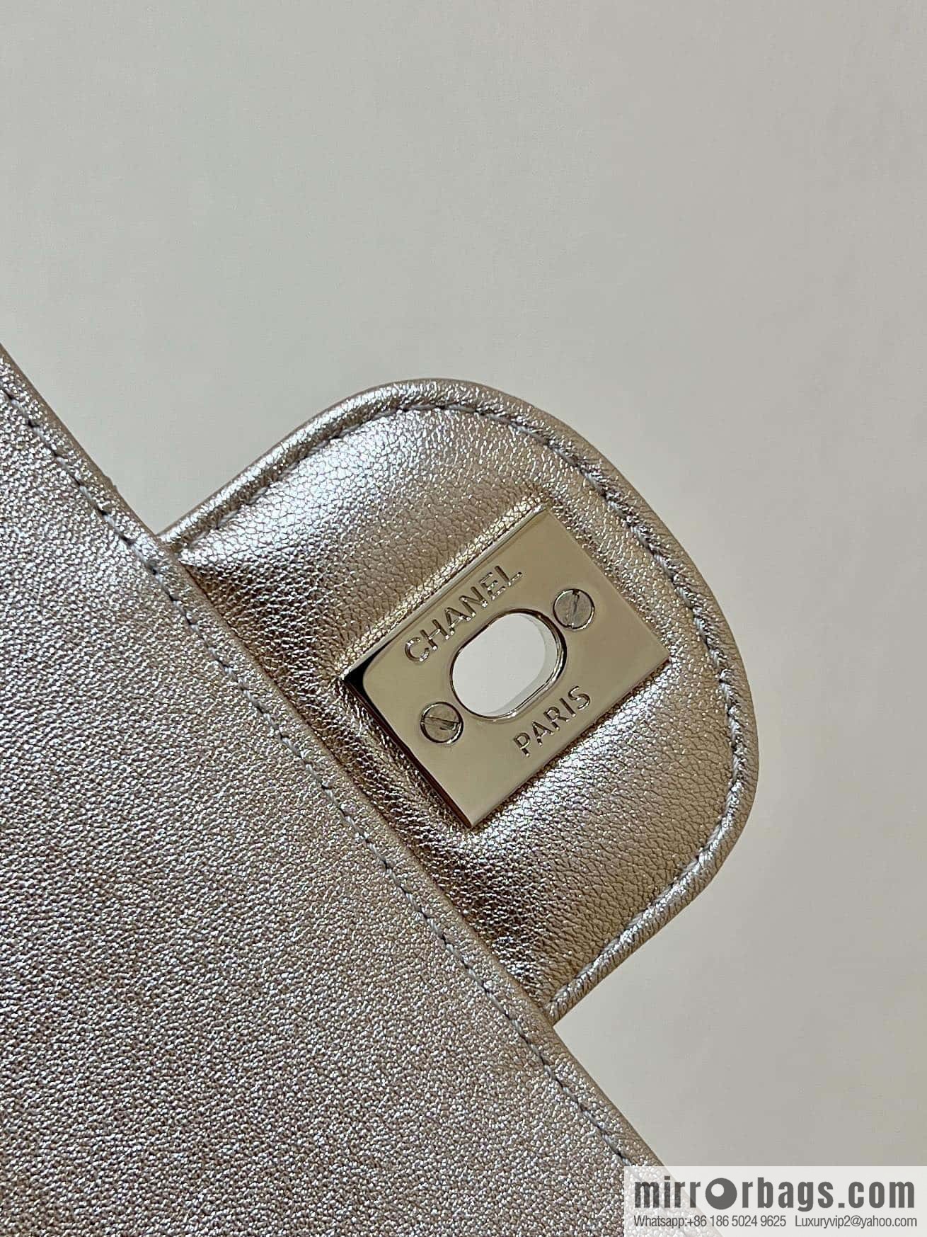 CHANEL 24C early spring vacation series CF patent leather cover bag AS4646 gold