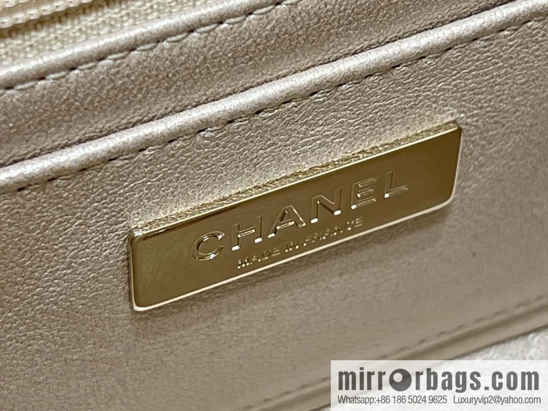 CHANEL 24C early spring vacation series CF patent leather cover bag AS4646 gold