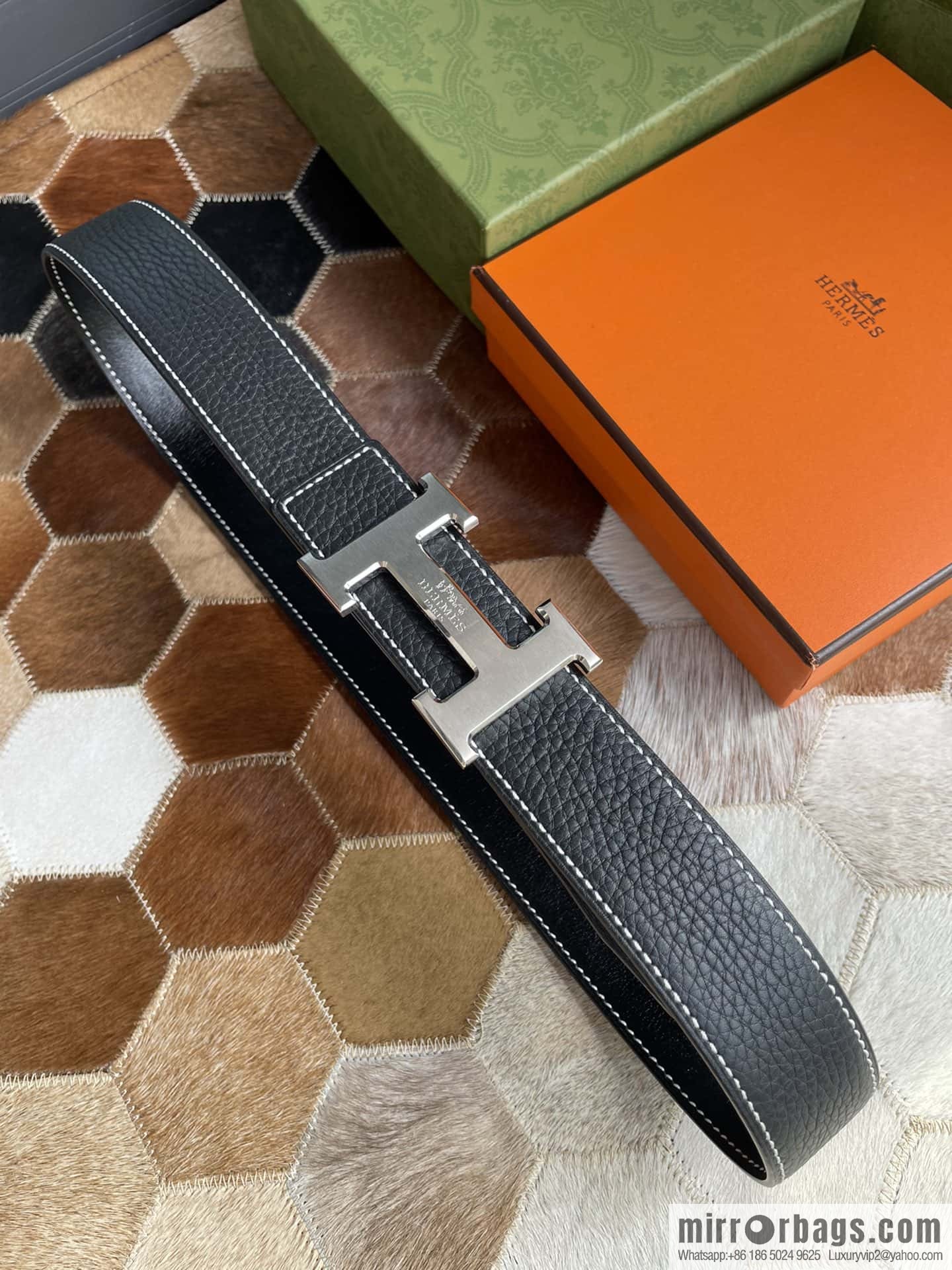 Hermes Hermes, boutique horse-drawn carriage buckle 3.8cm original order quality belt