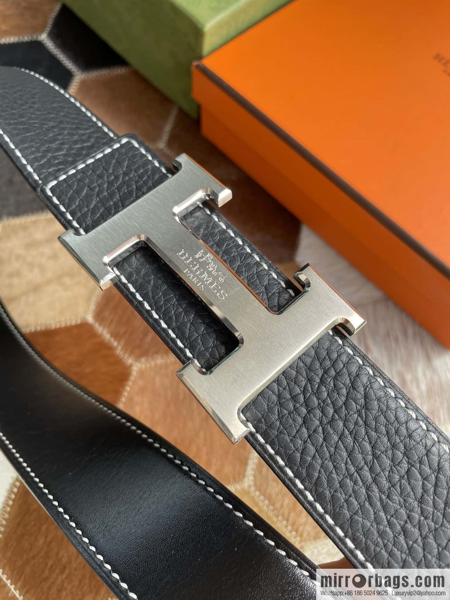 Hermes Hermes, boutique horse-drawn carriage buckle 3.8cm original order quality belt