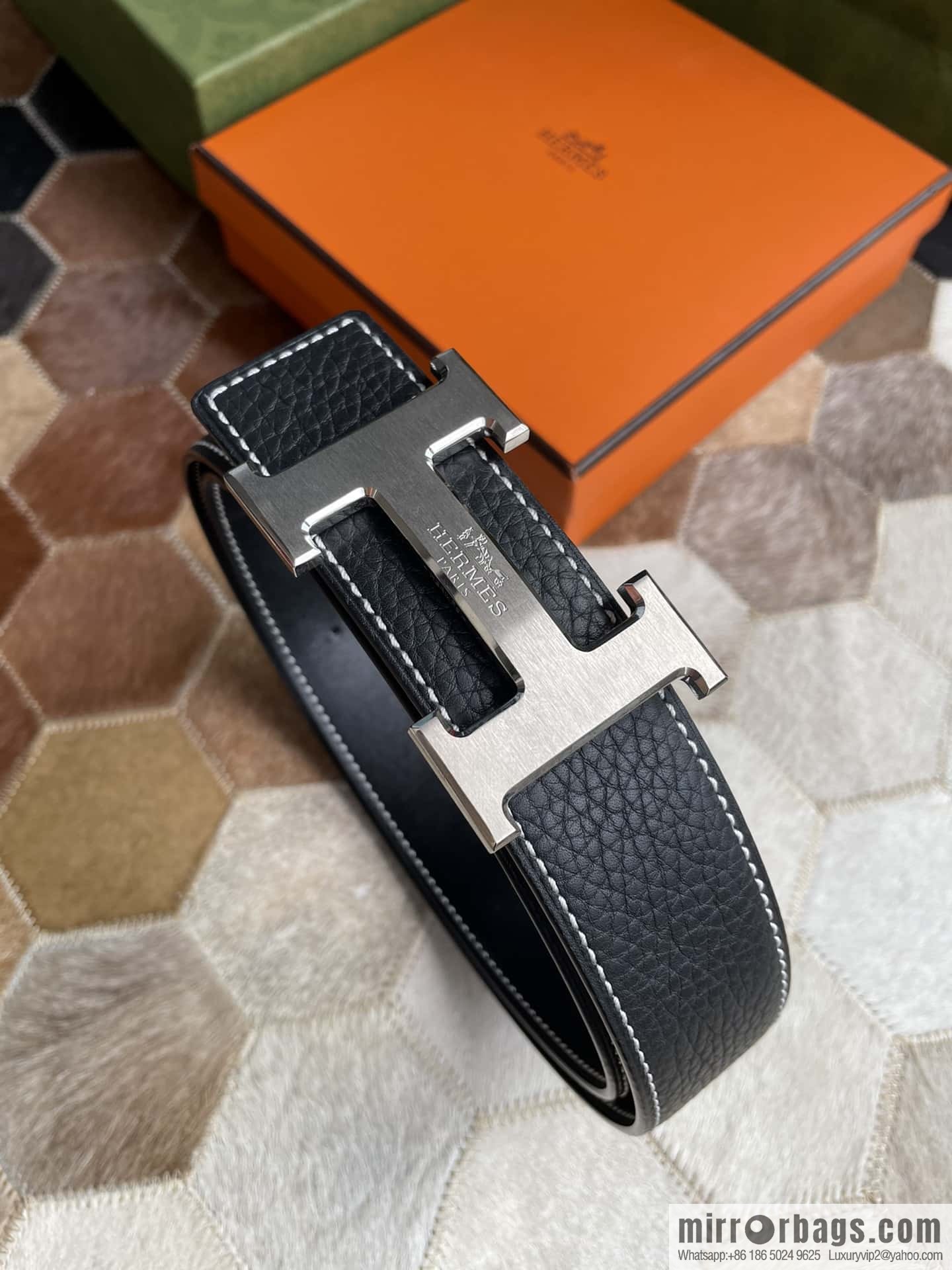 Hermes Hermes, boutique horse-drawn carriage buckle 3.8cm original order quality belt