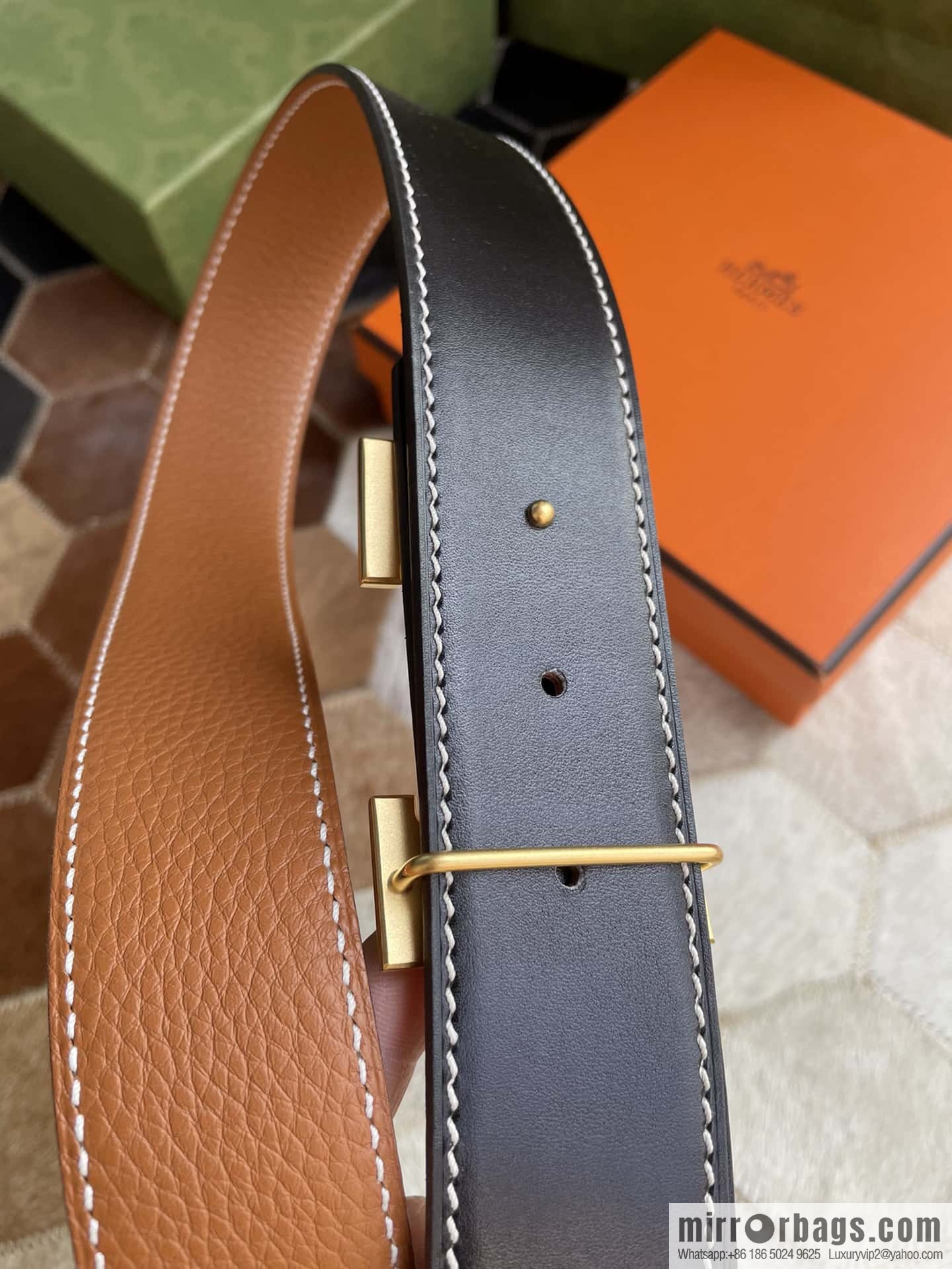 Hermes Hermes, boutique horse-drawn carriage buckle 3.8cm original order quality belt