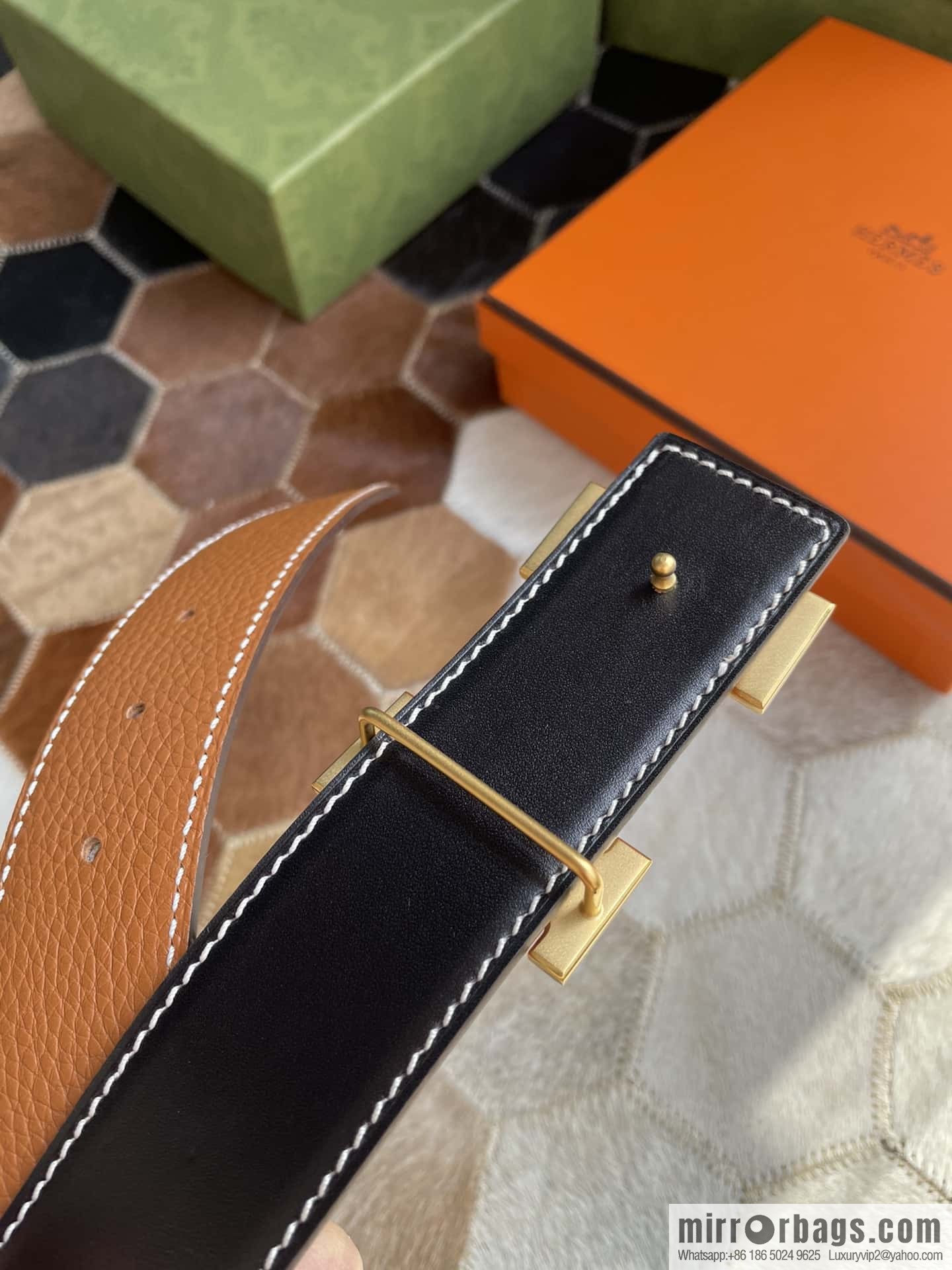 Hermes Hermes, boutique horse-drawn carriage buckle 3.8cm original order quality belt