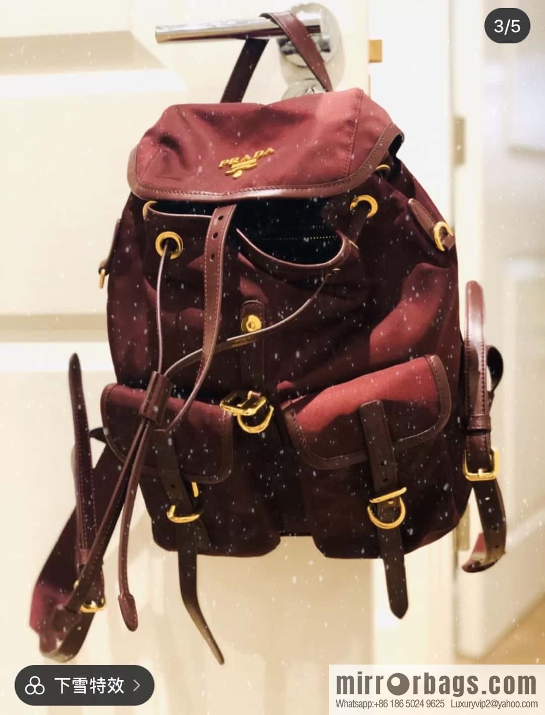 PRADA new backpack 🎉 1BZ677 red