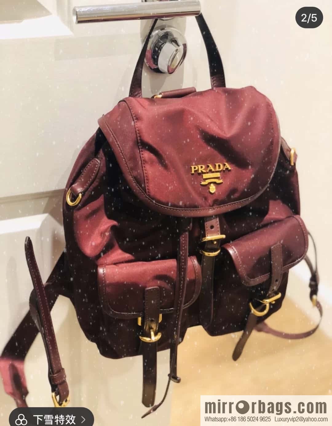 PRADA new backpack 🎉 1BZ677 red