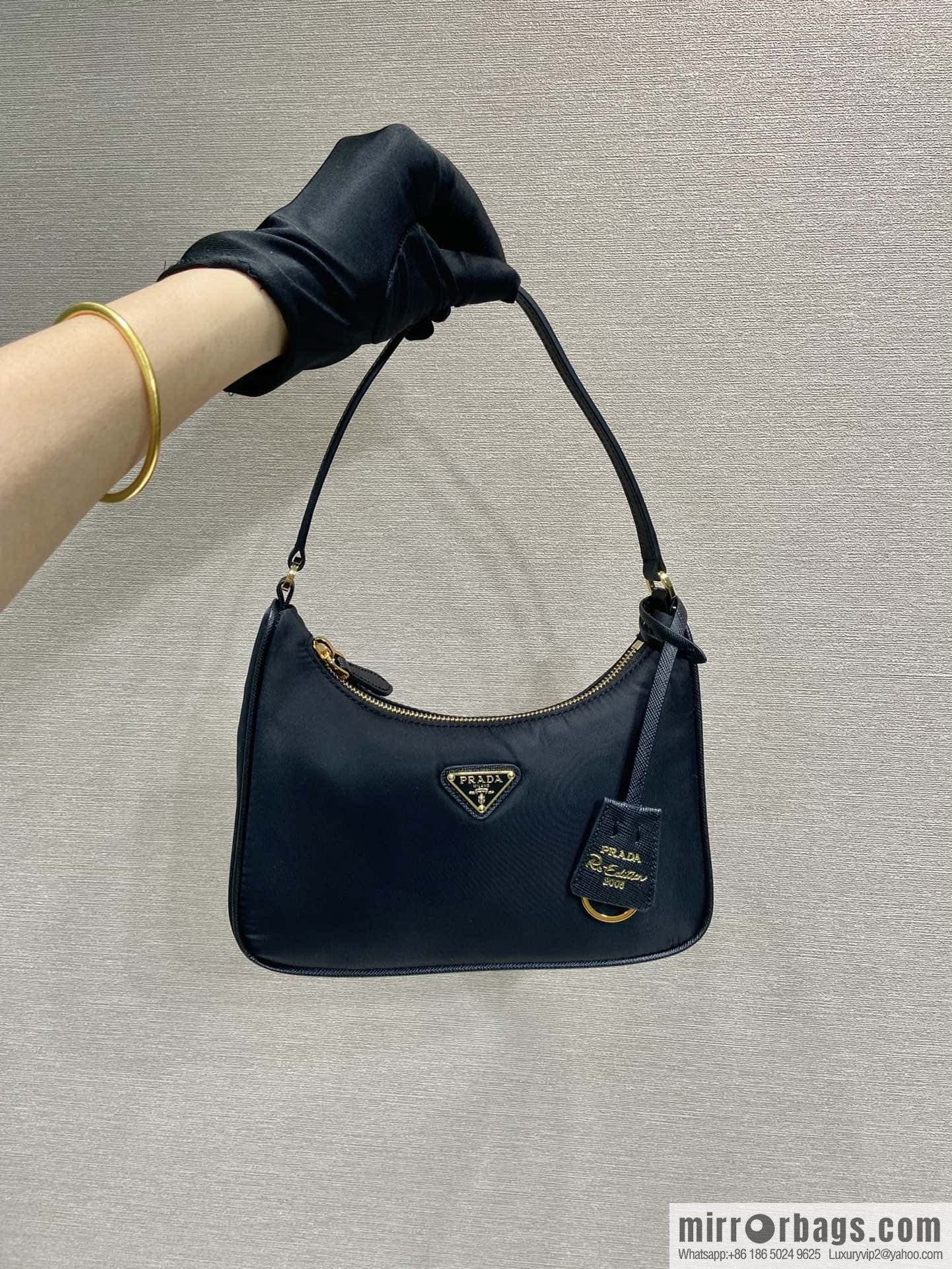 PRADA Hobo new armpit bag 1NE204 leather shoulder strap/gold hardware
