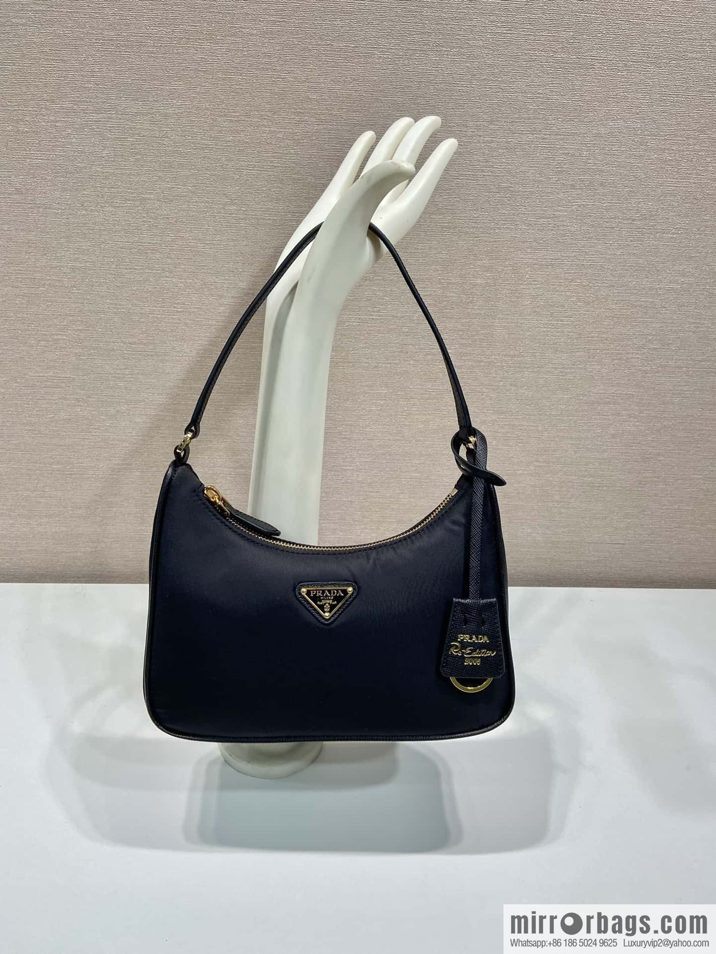 PRADA Hobo new armpit bag 1NE204 leather shoulder strap/gold hardware