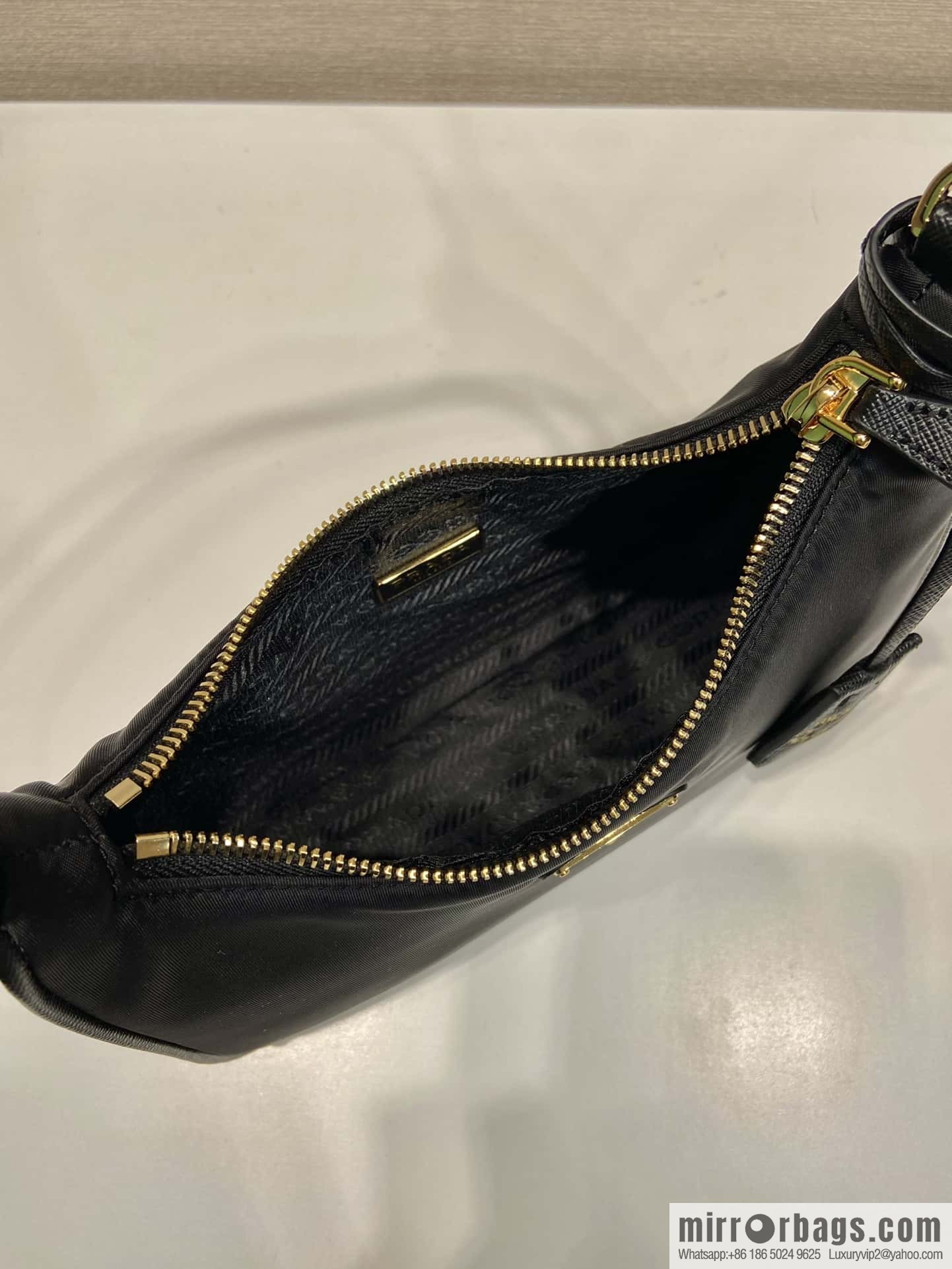 PRADA Hobo new armpit bag 1NE204 leather shoulder strap/gold hardware