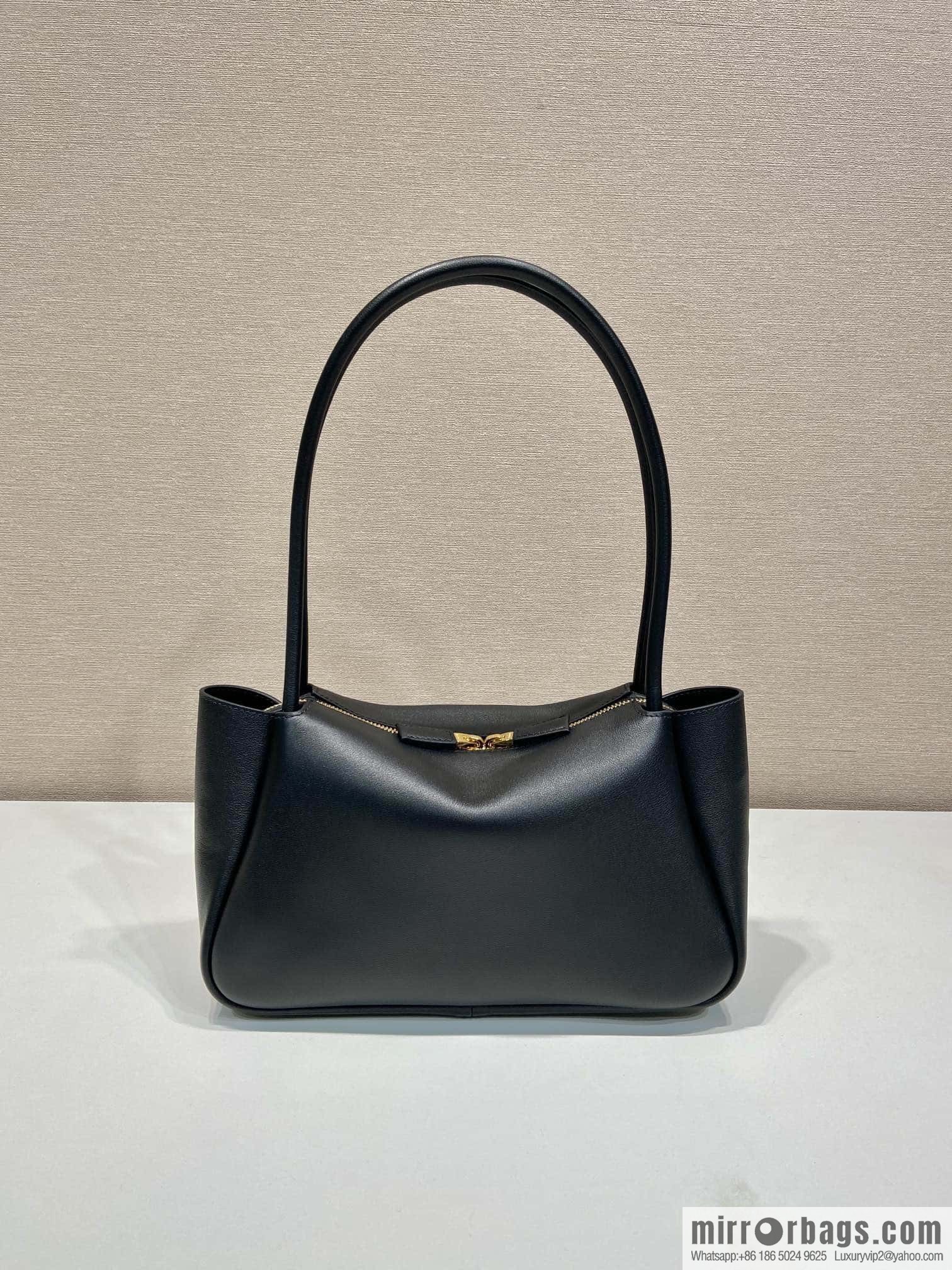 PRADA imported calfskin shoulder backpack 1BA444 black