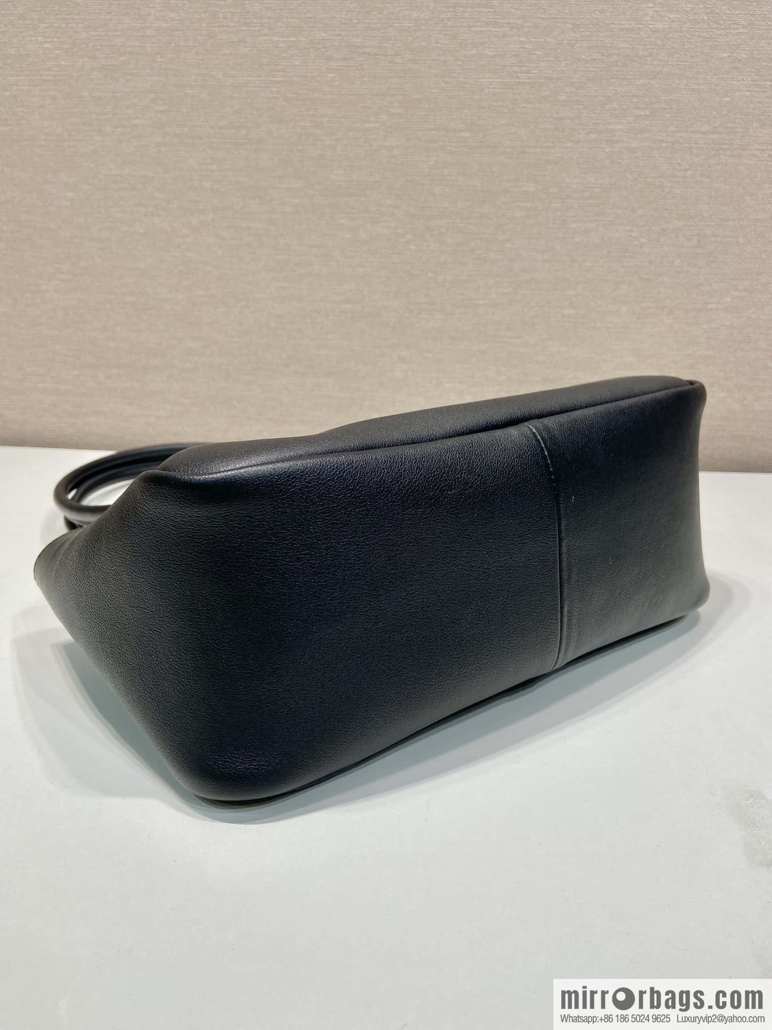 PRADA imported calfskin shoulder backpack 1BA444 black