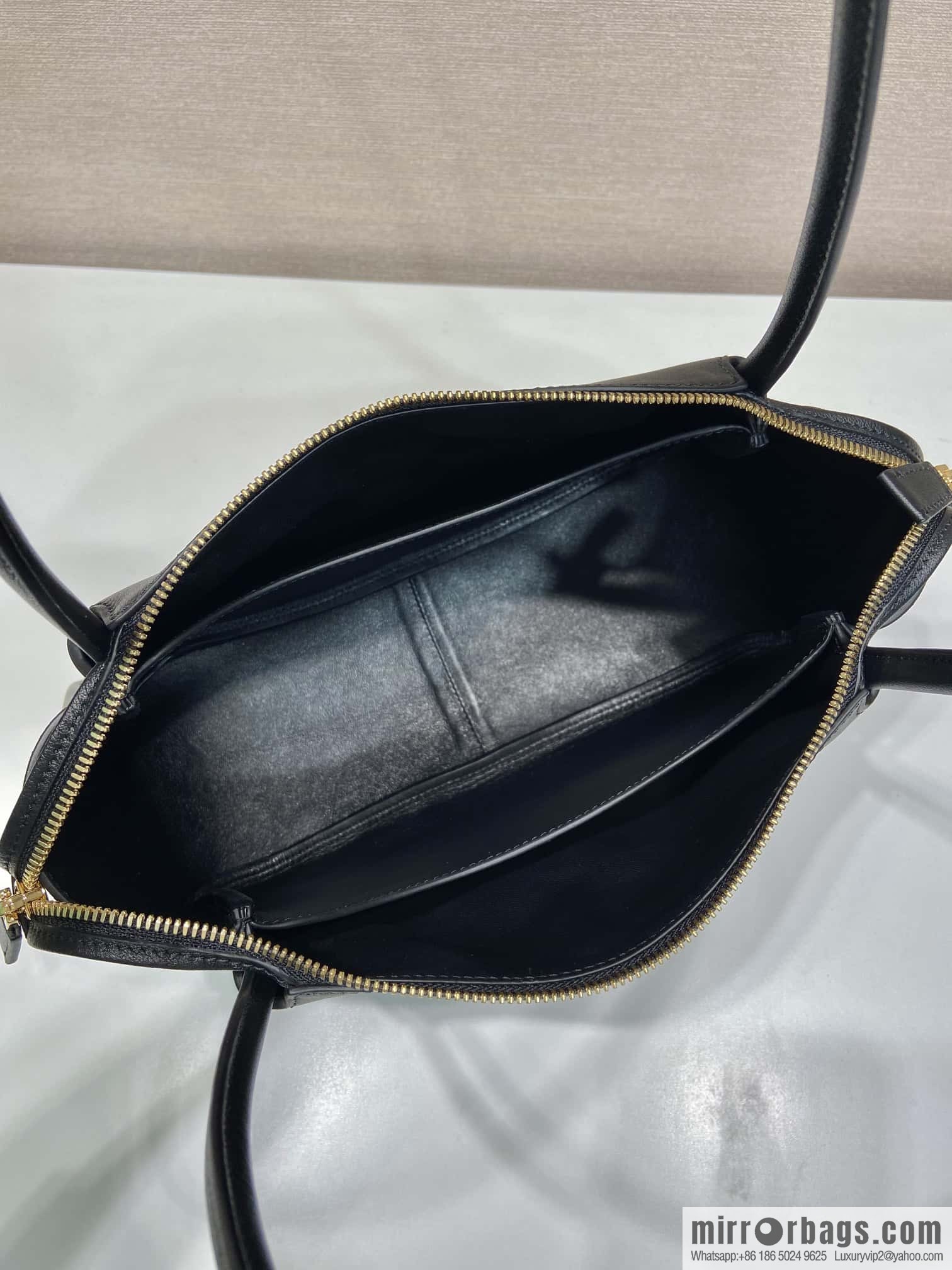 PRADA imported calfskin shoulder backpack 1BA444 black