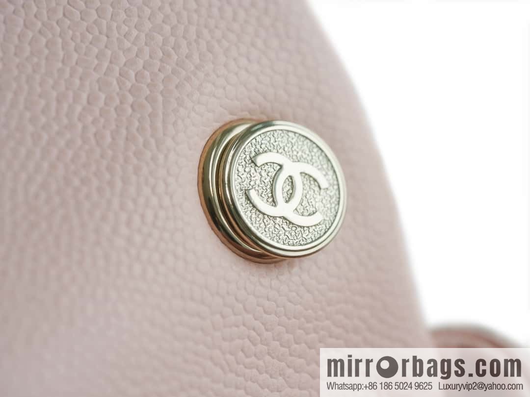 CHANEL 23K new, tank Dumas small shoulder backpack AS4399 light pink