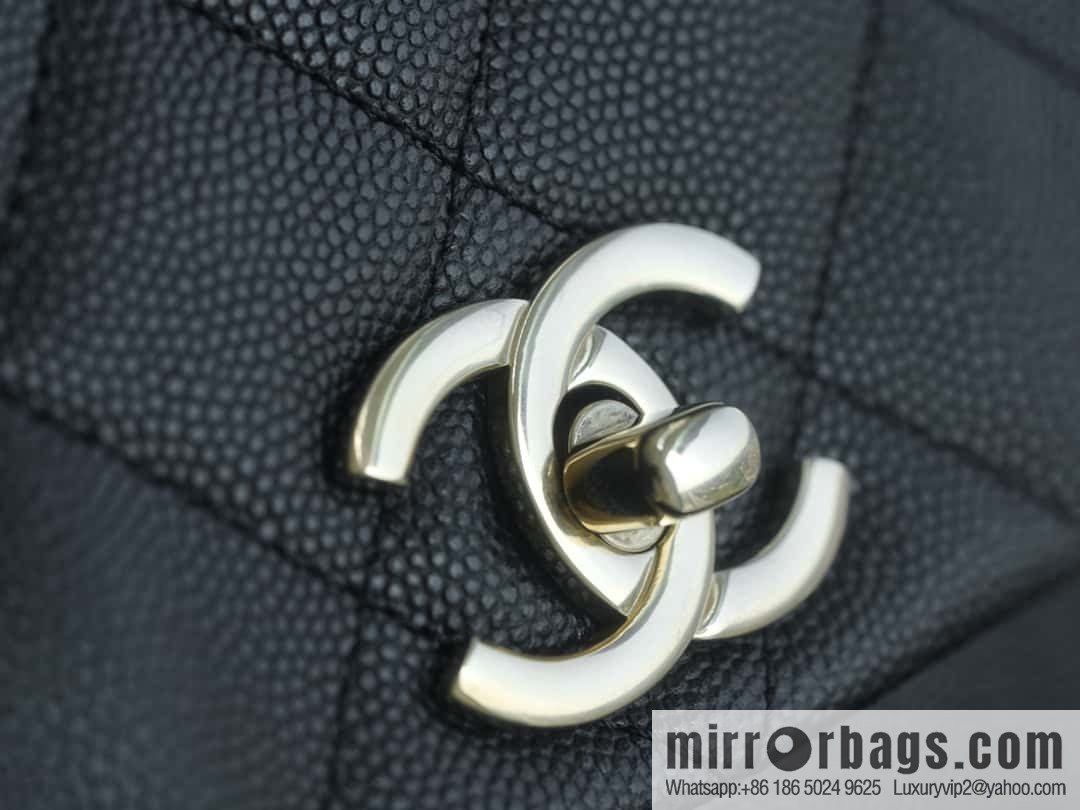CHANEL 23K new, tank Dumas large shoulder backpack AS4398 black