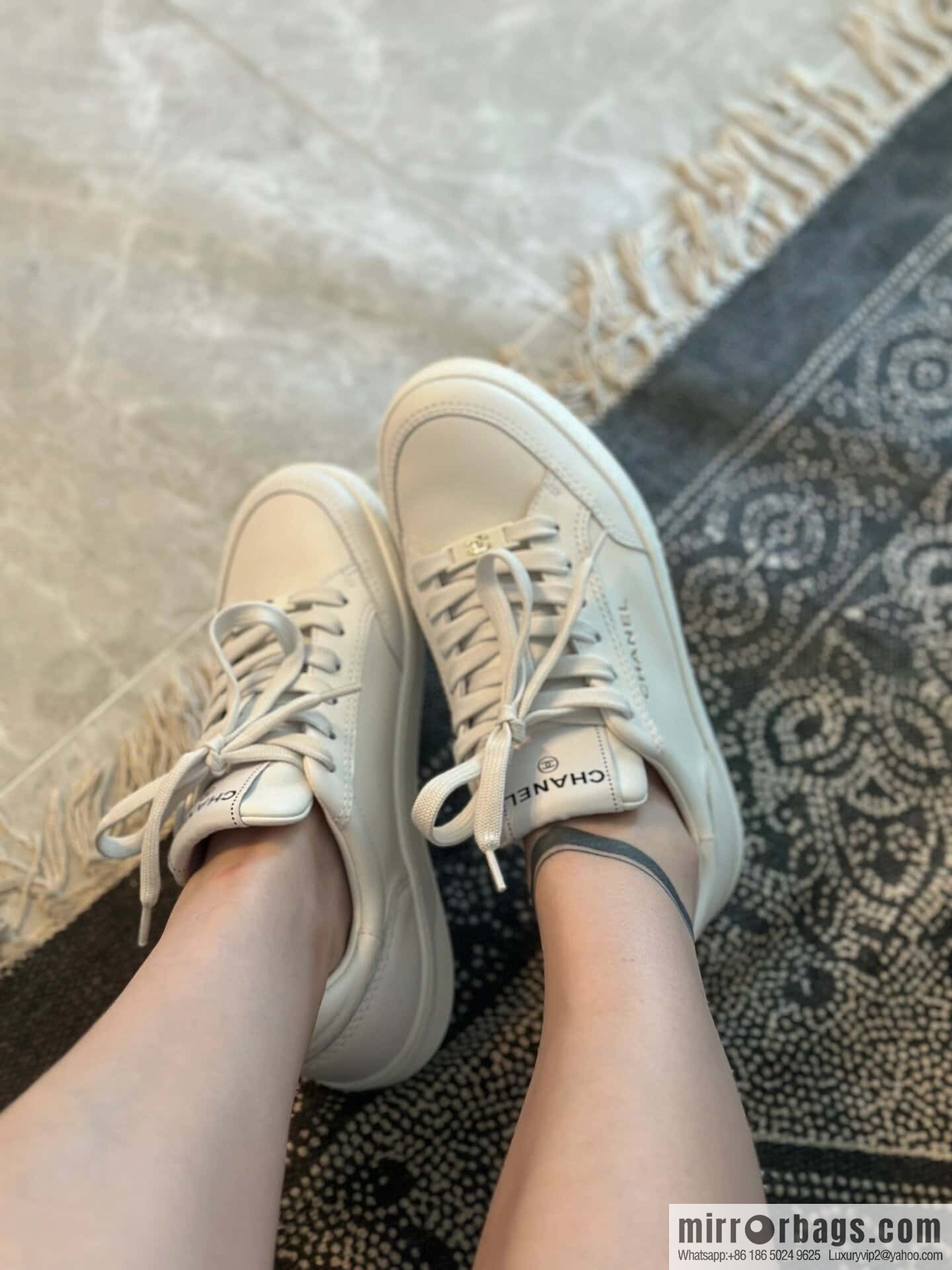CHANEL Xiaoxiang bronzing casual sports little white shoes G45080