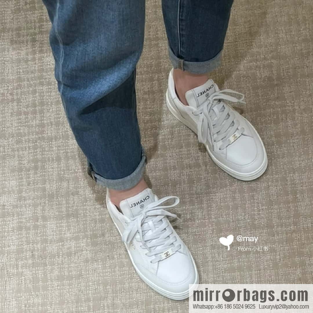 CHANEL Xiaoxiang bronzing casual sports little white shoes G45080