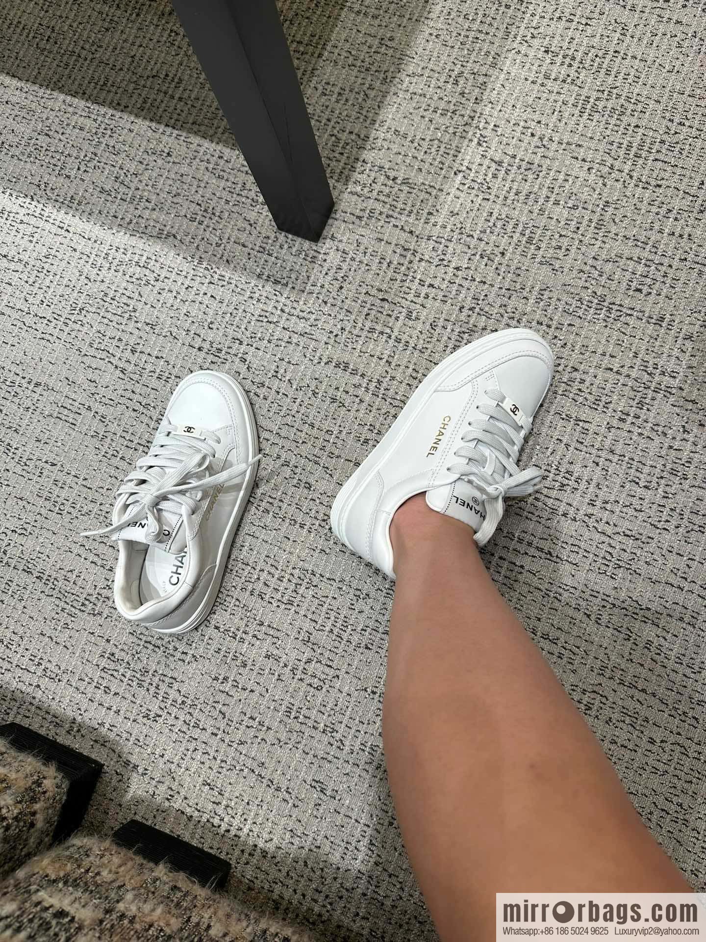 CHANEL Xiaoxiang bronzing casual sports little white shoes G45080