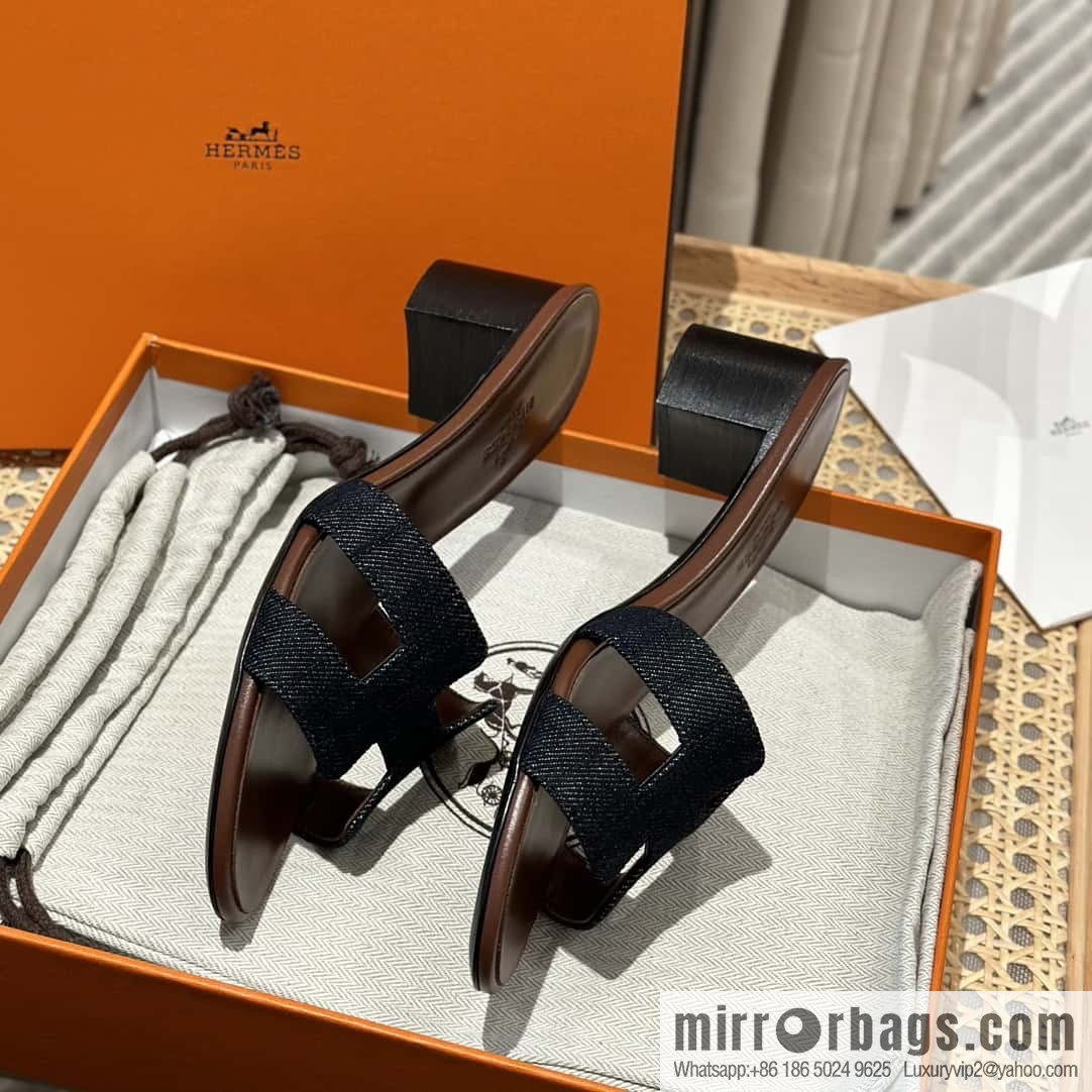 Hermès' latest popular denim high heels