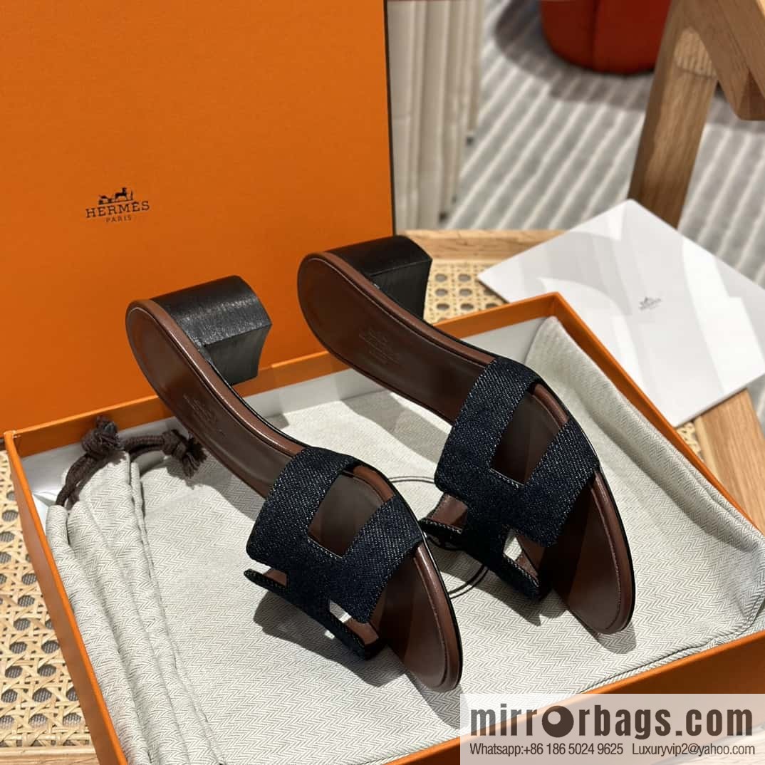 Hermès' latest popular denim high heels