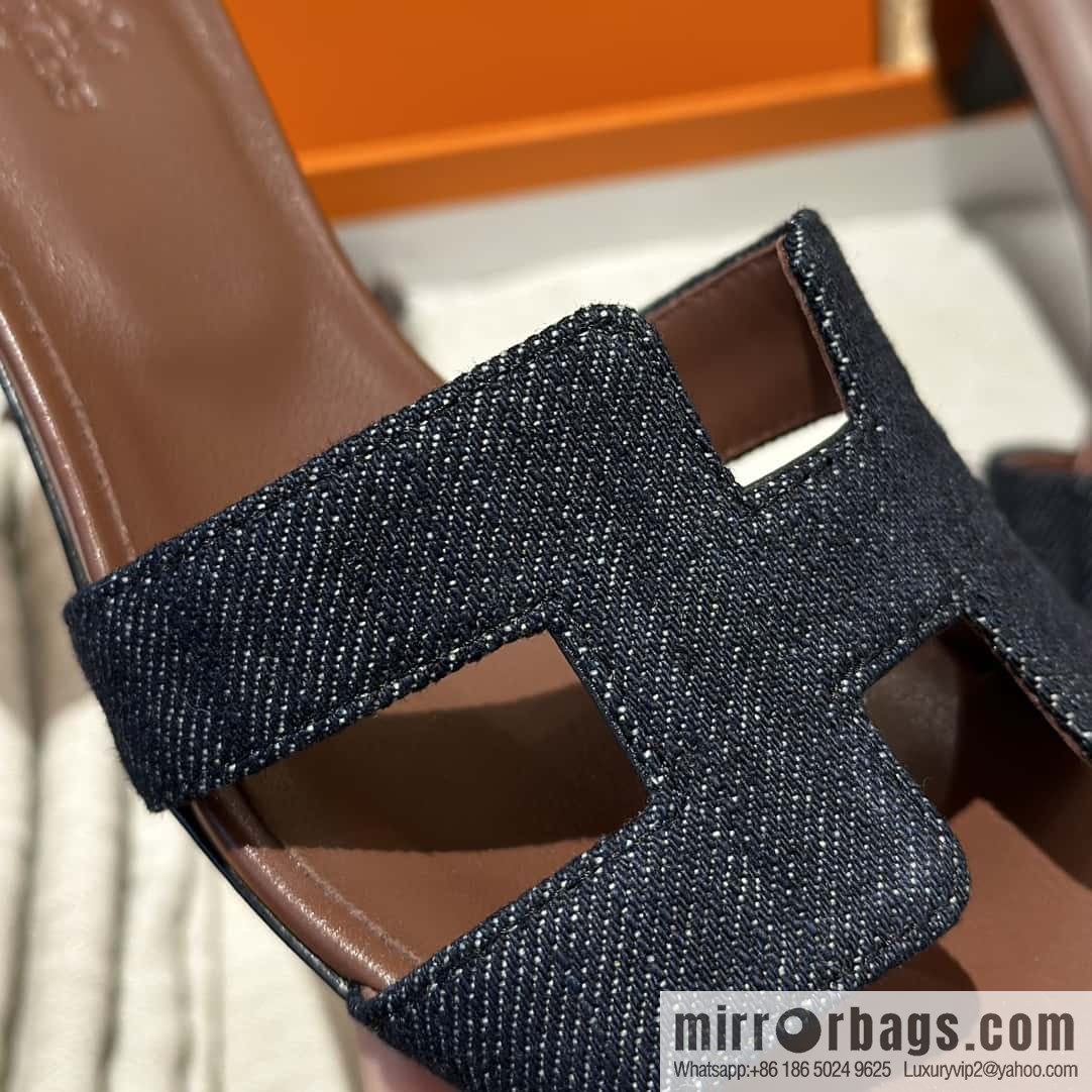 Hermès' latest popular denim high heels