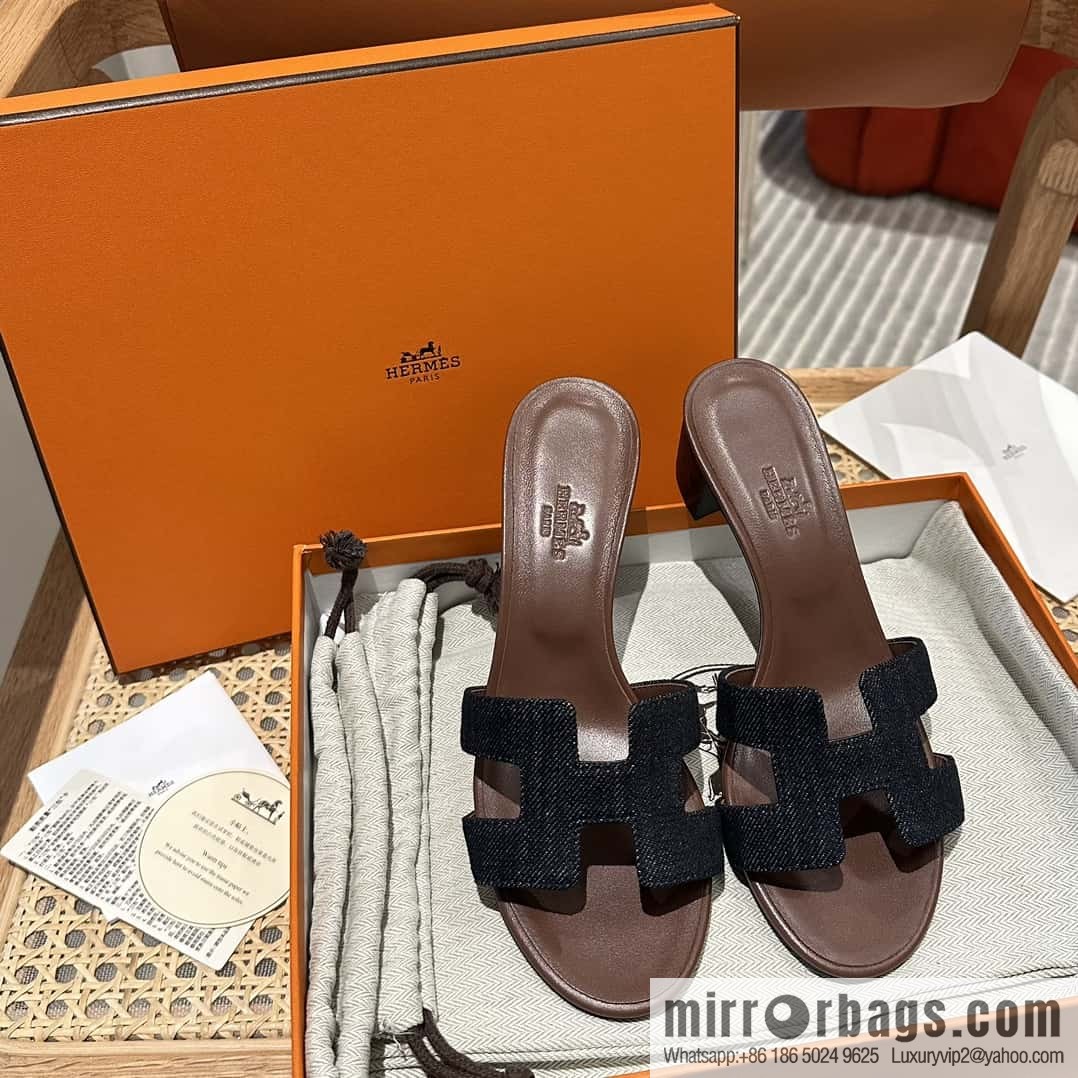 Hermès' latest popular denim high heels