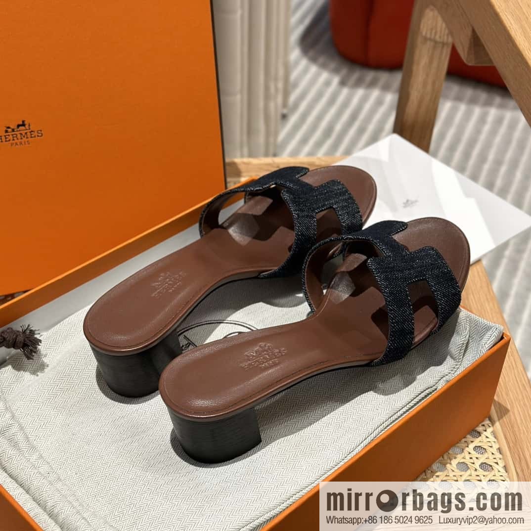 Hermès' latest popular denim high heels