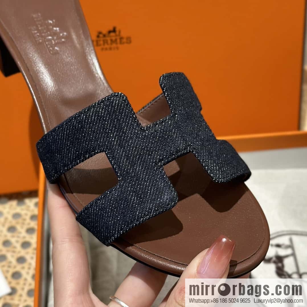Hermès' latest popular denim high heels