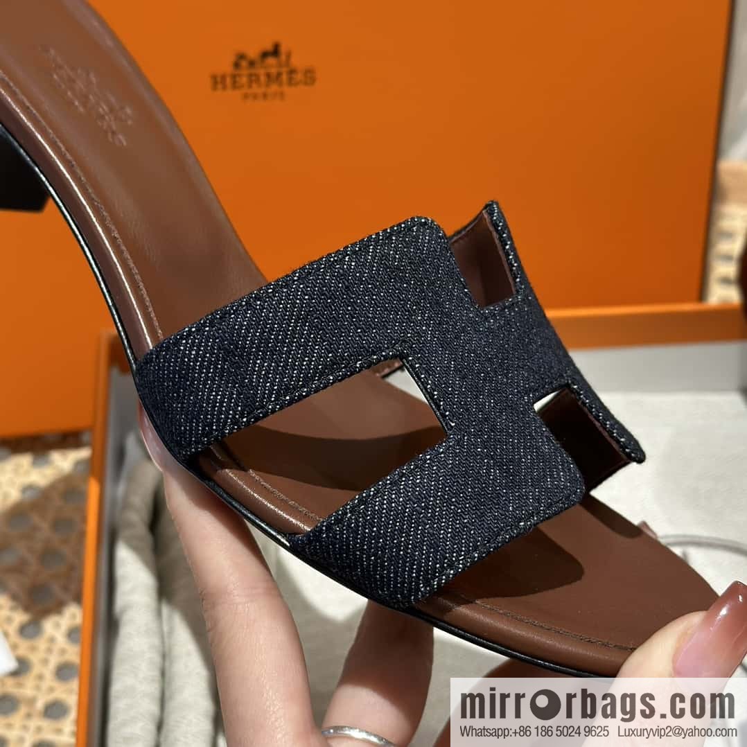 Hermès' latest popular denim high heels
