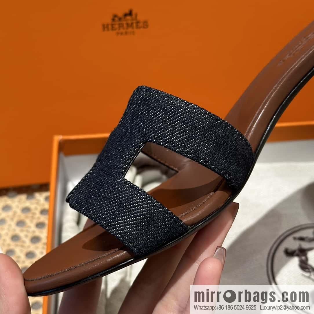 Hermès' latest popular denim high heels