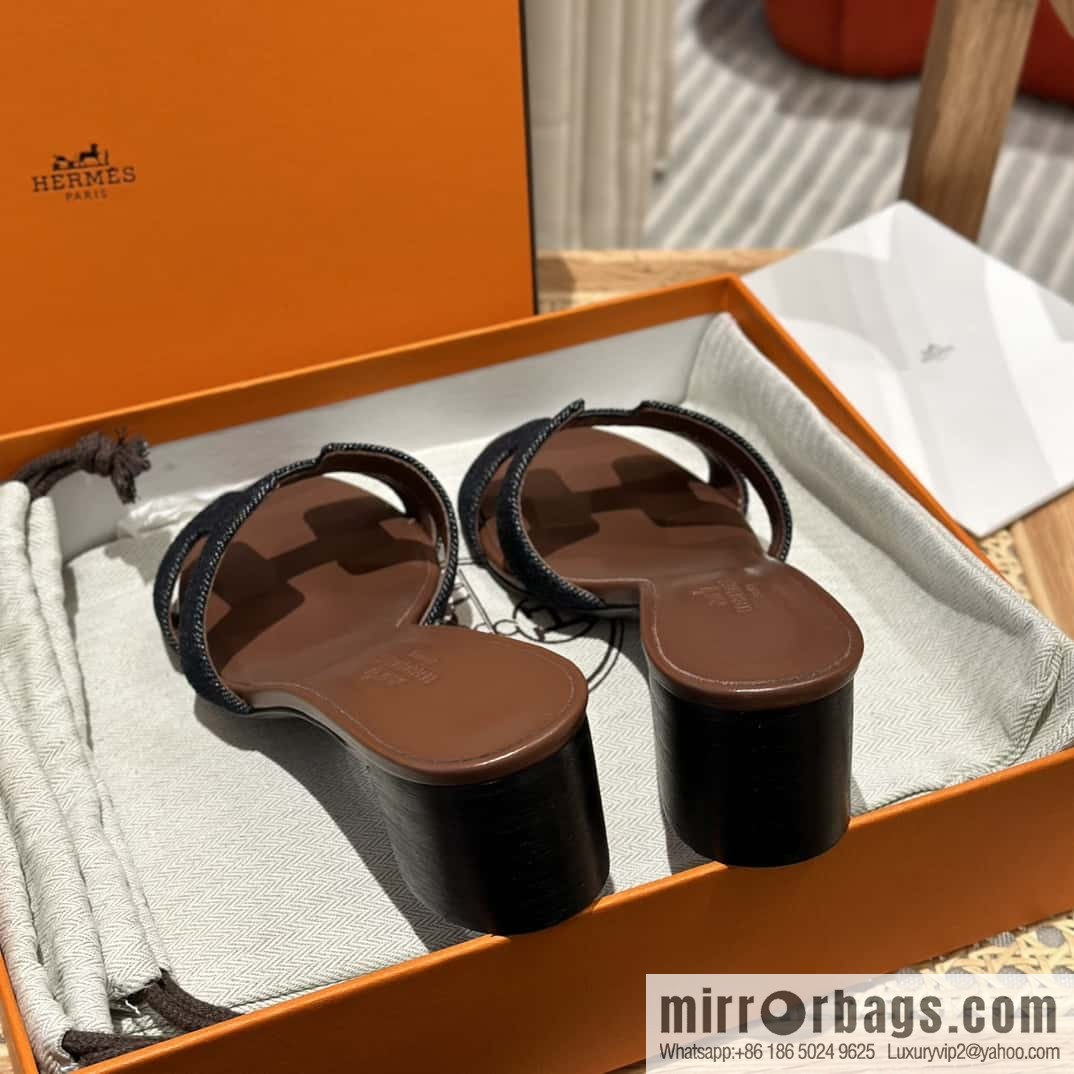 Hermès' latest popular denim high heels
