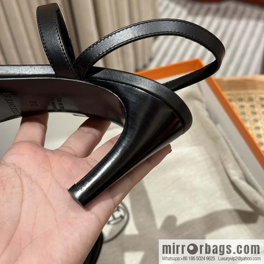 Hermès kelly buckle high-heeled sandals