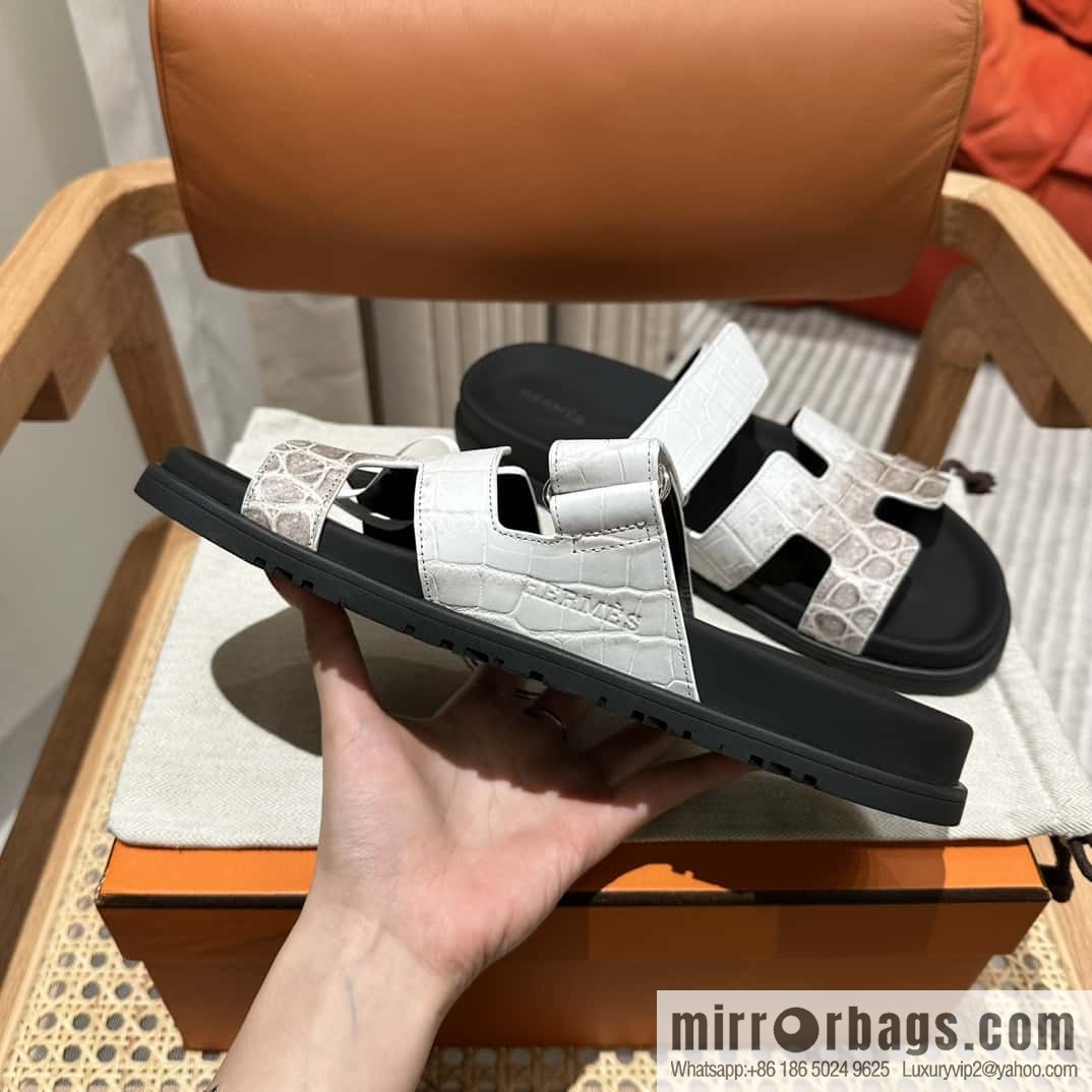 Hermès crocodile shoes