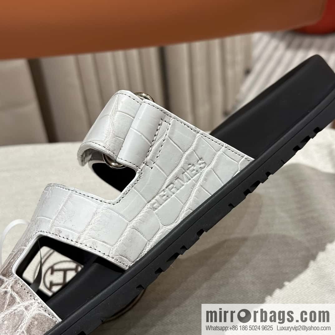 Hermès crocodile shoes
