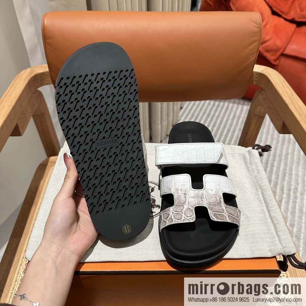 Hermès crocodile shoes