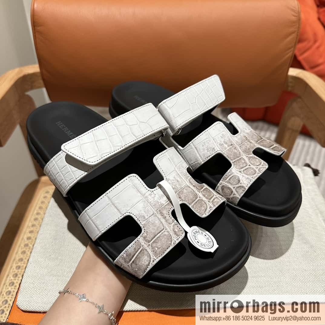 Hermès crocodile shoes
