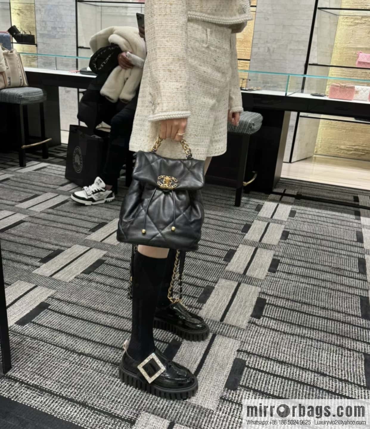 CHANEL 24C 19bag double backpack AS4223