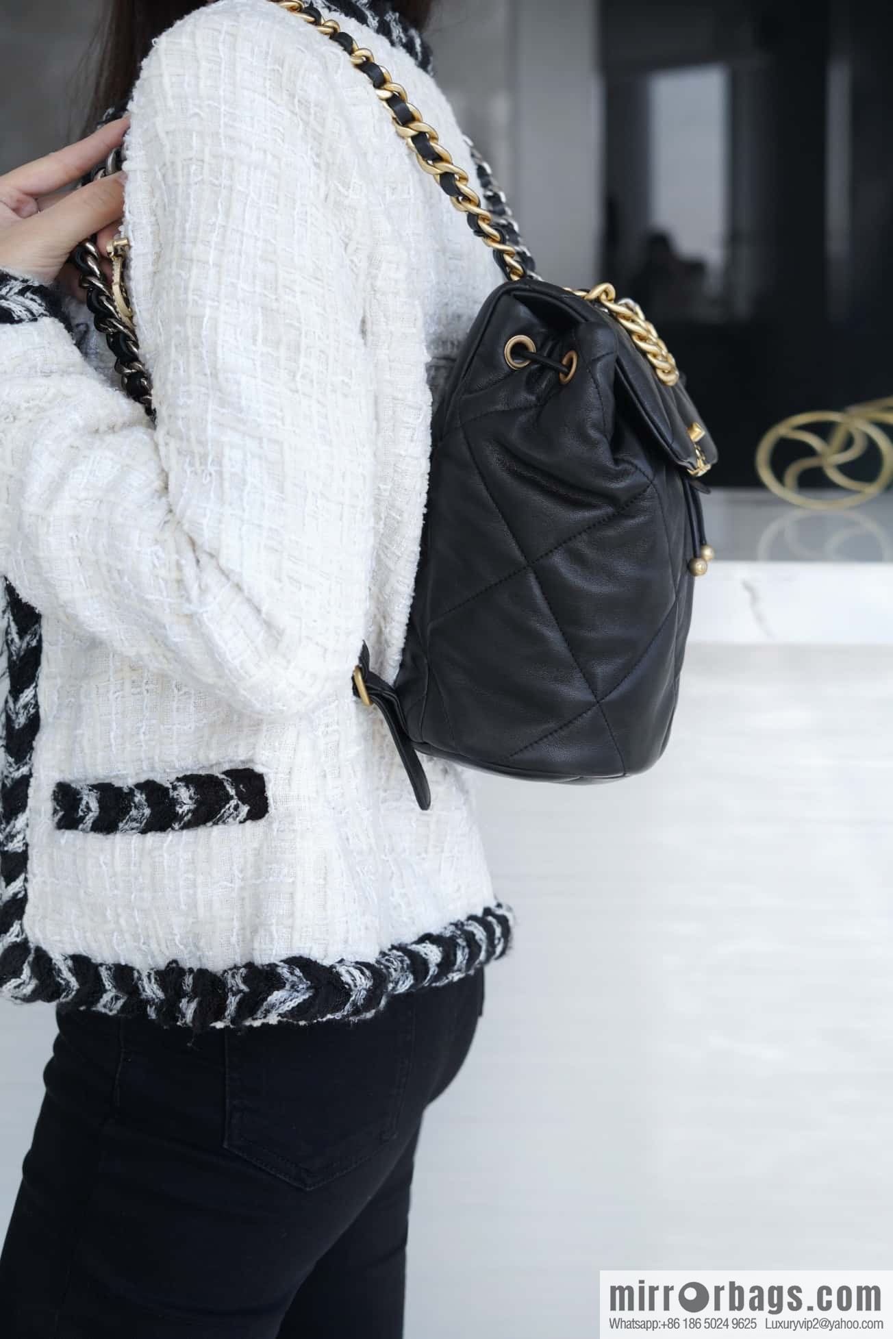 CHANEL 24C 19bag double backpack AS4223