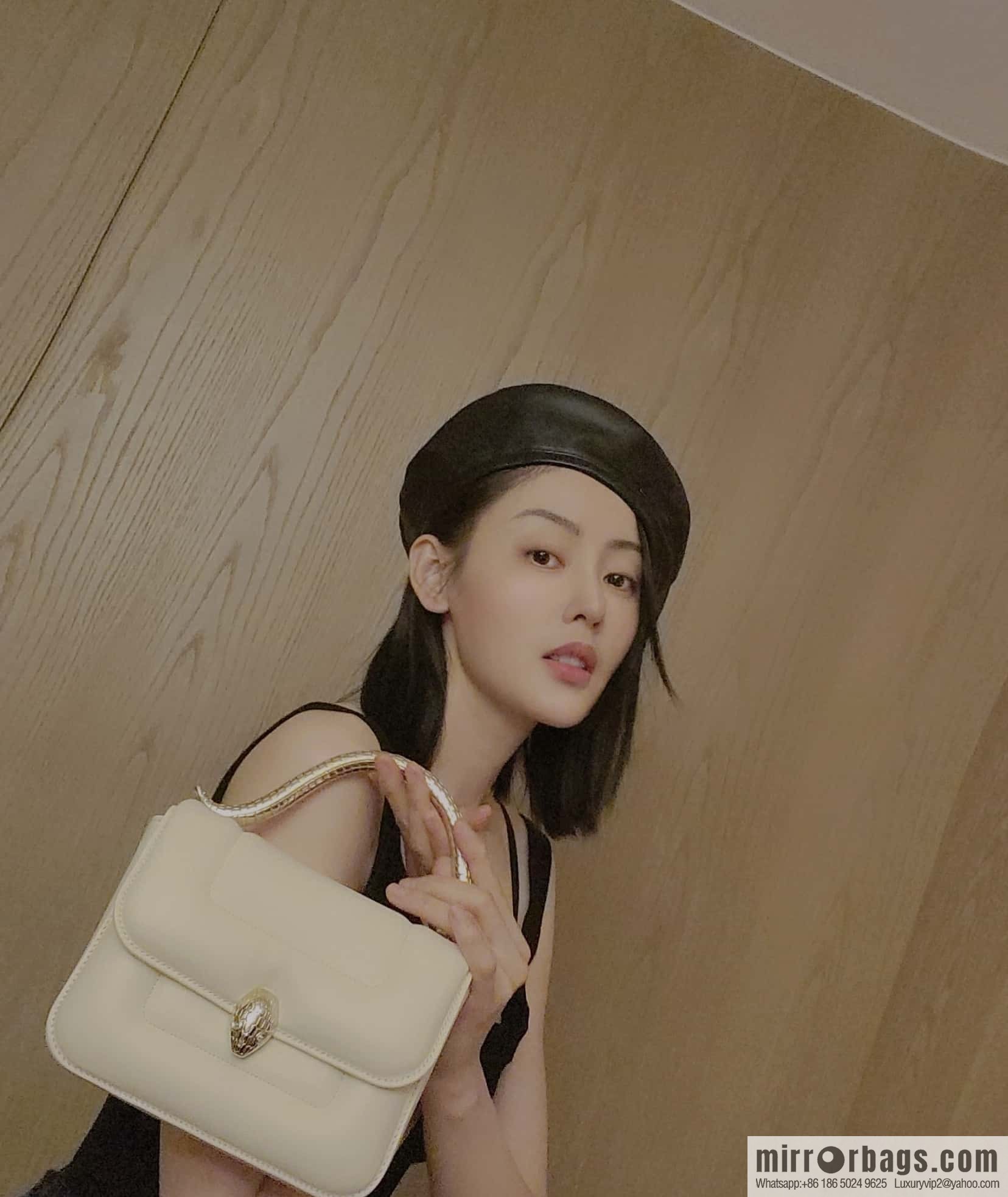 BVLGARI Bulgari joint design limited edition Mary Katrantzou snakehead bag 291071 white 19cm