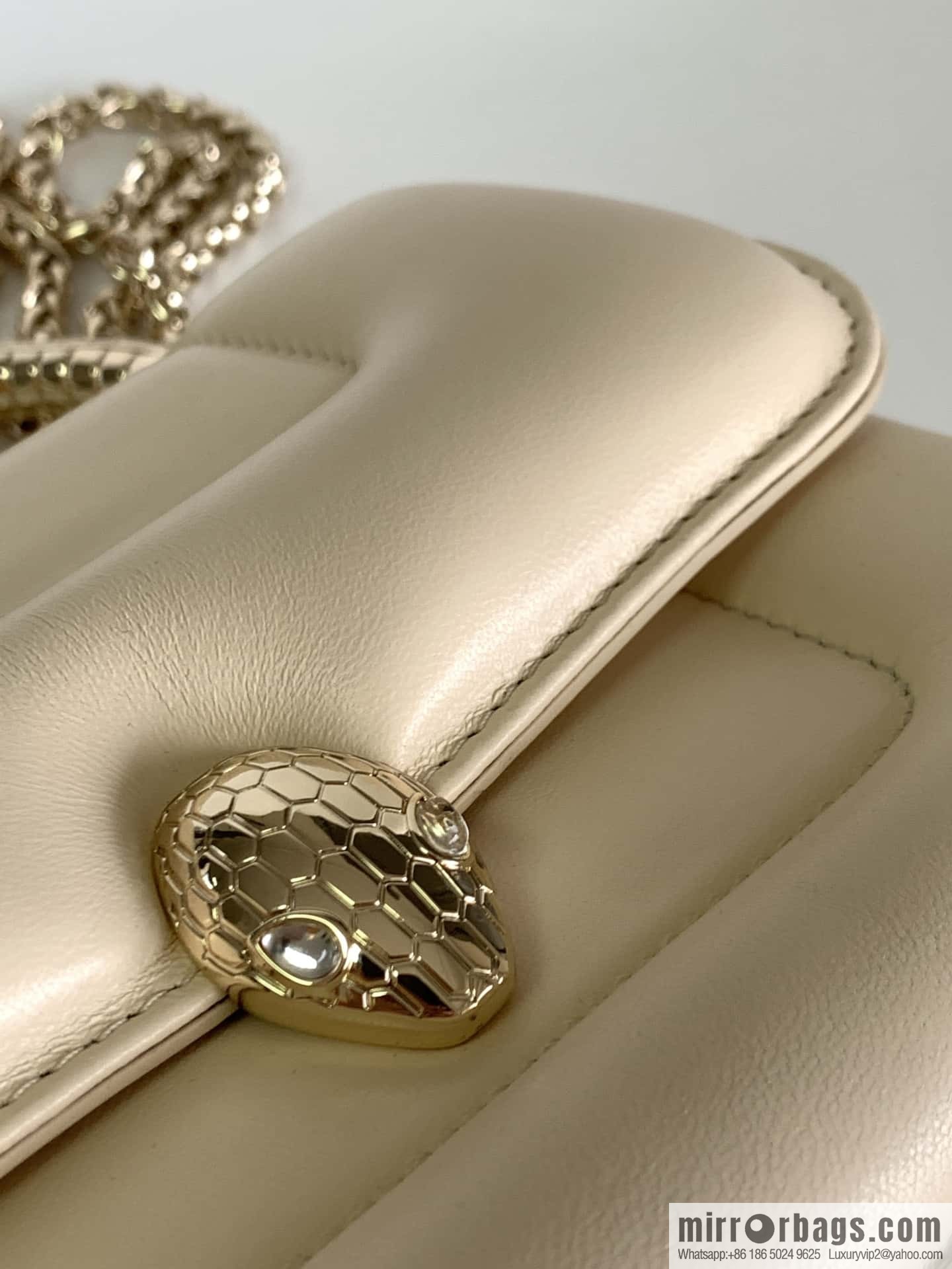 BVLGARI Bulgari joint design limited edition Mary Katrantzou snakehead bag 291071 white 19cm