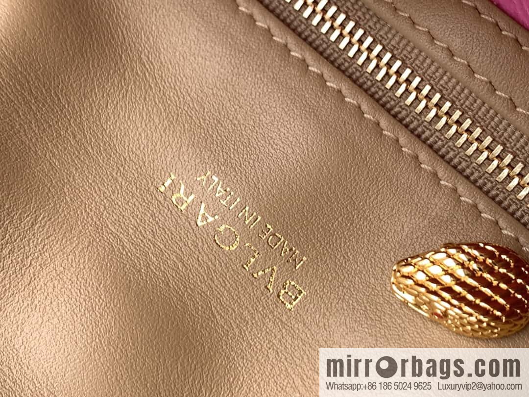 BVLGARI Bulgari SERPENTI REVERSE Small Shoulder Bag 292123 Apricot 22CM