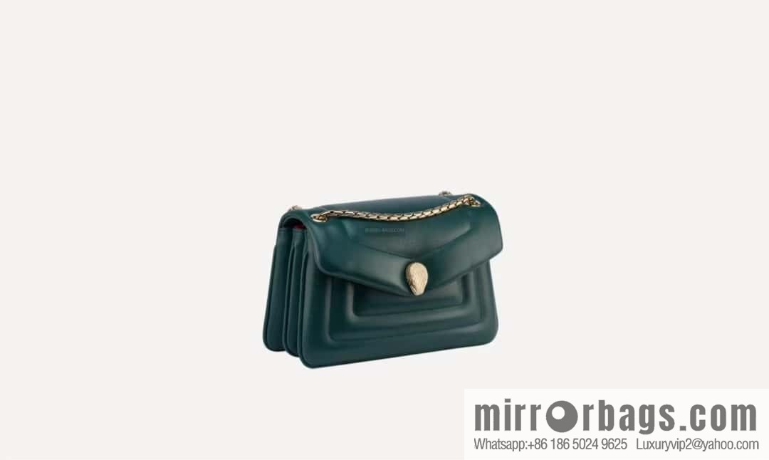 BVLGARI Bulgari SERPENTI REVERSE Small Shoulder Bag 292123 Green 22CM